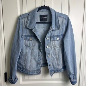 Fashion Nova Light Wash Denim Jacket - Pale Blue